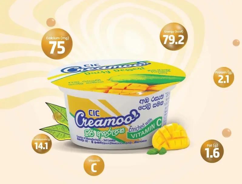 CIC Creamoo mango flavoured yoghurt
